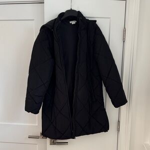 Ingrid & Isabel Black Quilted Puffer Coat